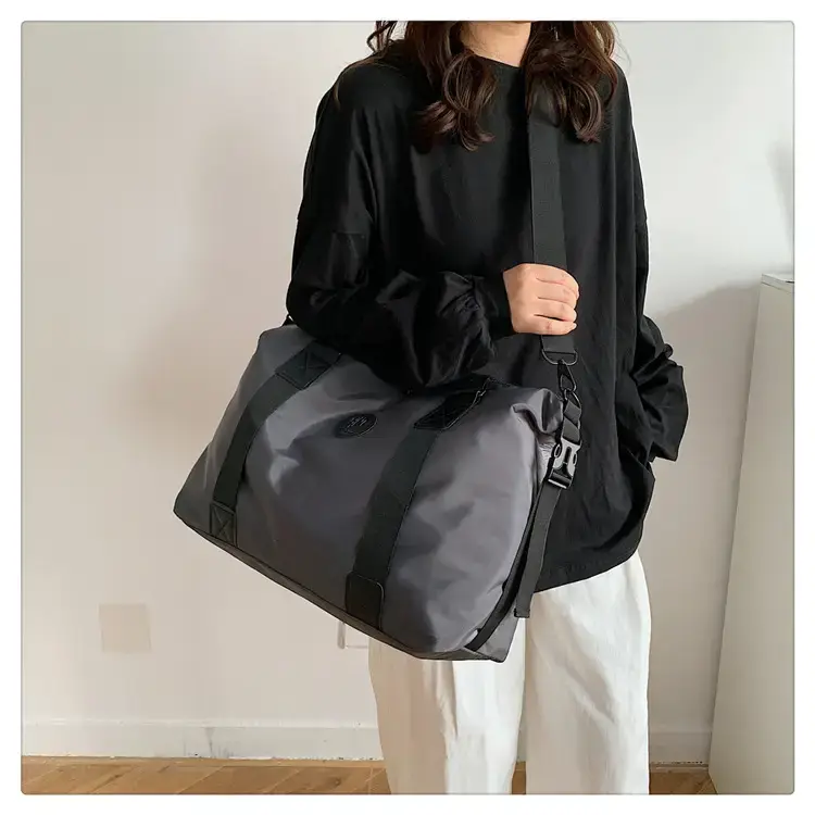 New Large Capacity Yoga Bag Fashionable Short-distance Travel Fitness Bag Lightweight Simple Solid Color Shoulder Handbag — feature 32