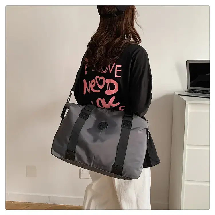 New Large Capacity Yoga Bag Fashionable Short-distance Travel Fitness Bag Lightweight Simple Solid Color Shoulder Handbag — feature 33
