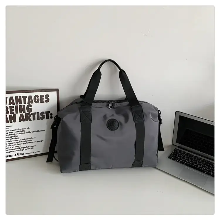 New Large Capacity Yoga Bag Fashionable Short-distance Travel Fitness Bag Lightweight Simple Solid Color Shoulder Handbag — feature 49