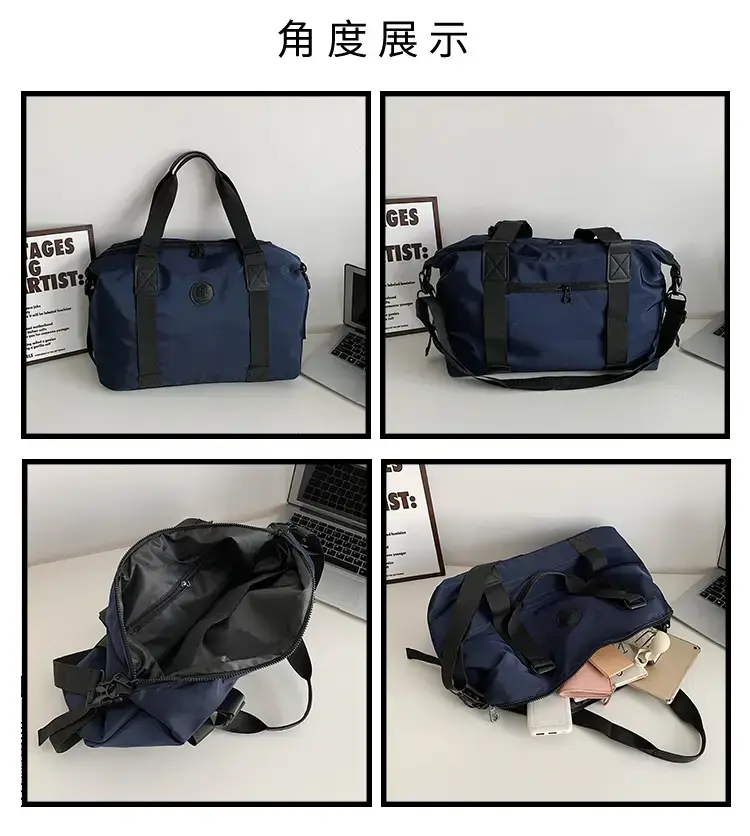 New Large Capacity Yoga Bag Fashionable Short-distance Travel Fitness Bag Lightweight Simple Solid Color Shoulder Handbag — feature 6