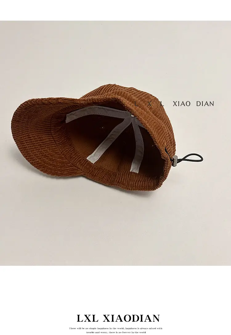 Corduroy Baby Hat Boys Autumn Winter New Solid Color Western Style Soft Brim Cap All-match Children's Baseball Cap Trendy — feature 6