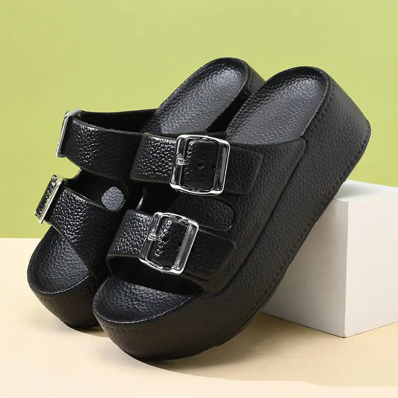 New Slippers Women's Non-slip EVA Height-raising Super Thick Bottom Home Fashion Super Soft Feeling Shit-on-Shit Wear Inside and Outside - Image 5