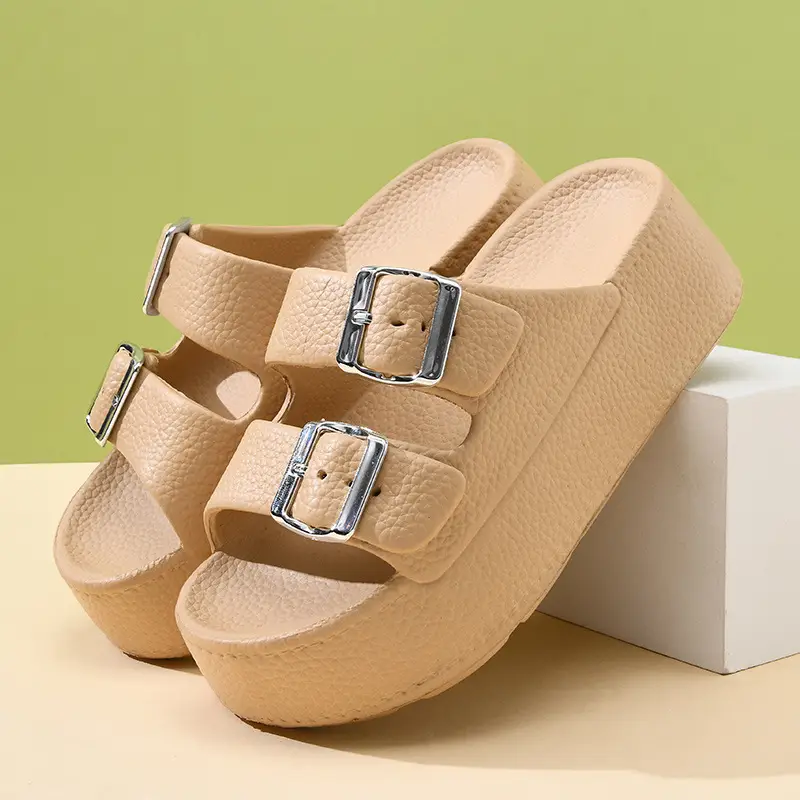 New Slippers Women's Non-slip EVA Height-raising Super Thick Bottom Home Fashion Super Soft Feeling Shit-on-Shit Wear Inside and Outside - Image 7