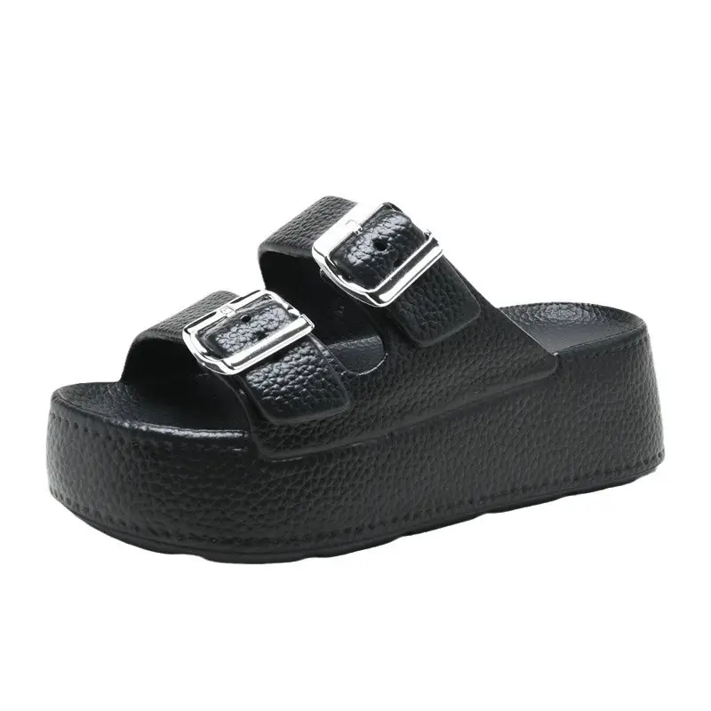 New Slippers Women's Non-slip EVA Height-raising Super Thick Bottom Home Fashion Super Soft Feeling Shit-on-Shit Wear Inside and Outside - Image 8