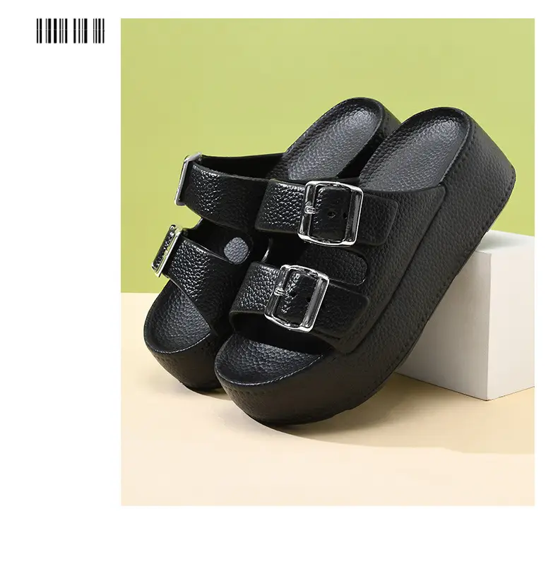 New Slippers Women's Non-slip EVA Height-raising Super Thick Bottom Home Fashion Super Soft Feeling Shit-on-Shit Wear Inside and Outside — feature 11