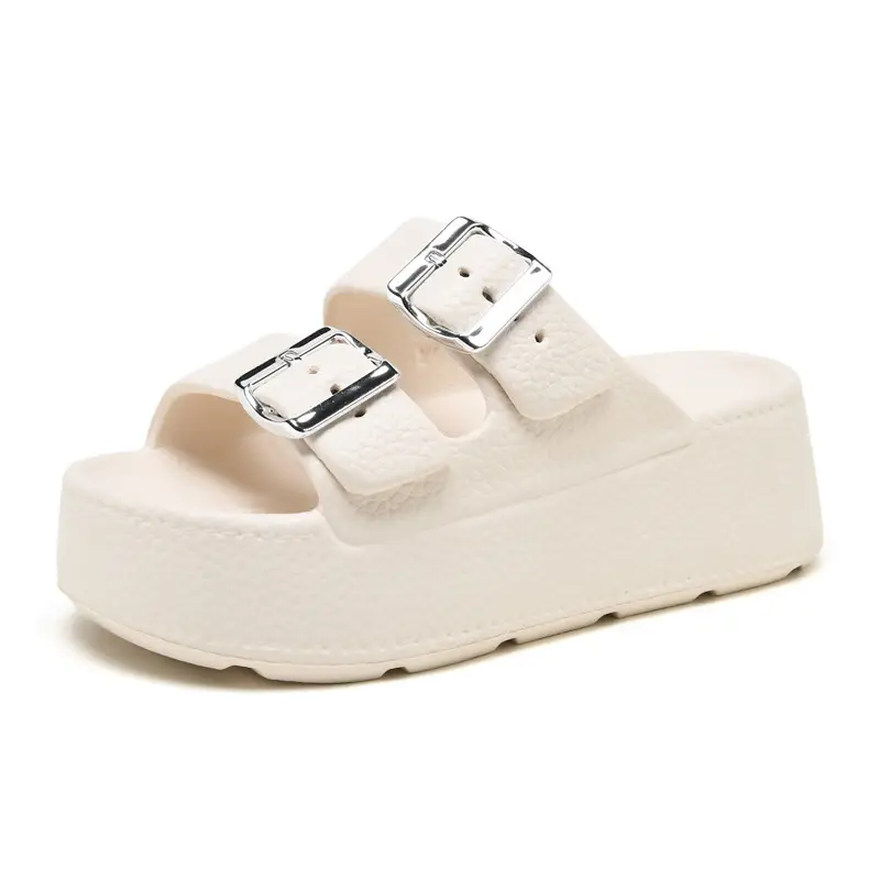 New Slippers Women's Non-slip EVA Height-raising Super Thick Bottom Home Fashion Super Soft Feeling Shit-on-Shit Wear Inside and Outside - Image 2