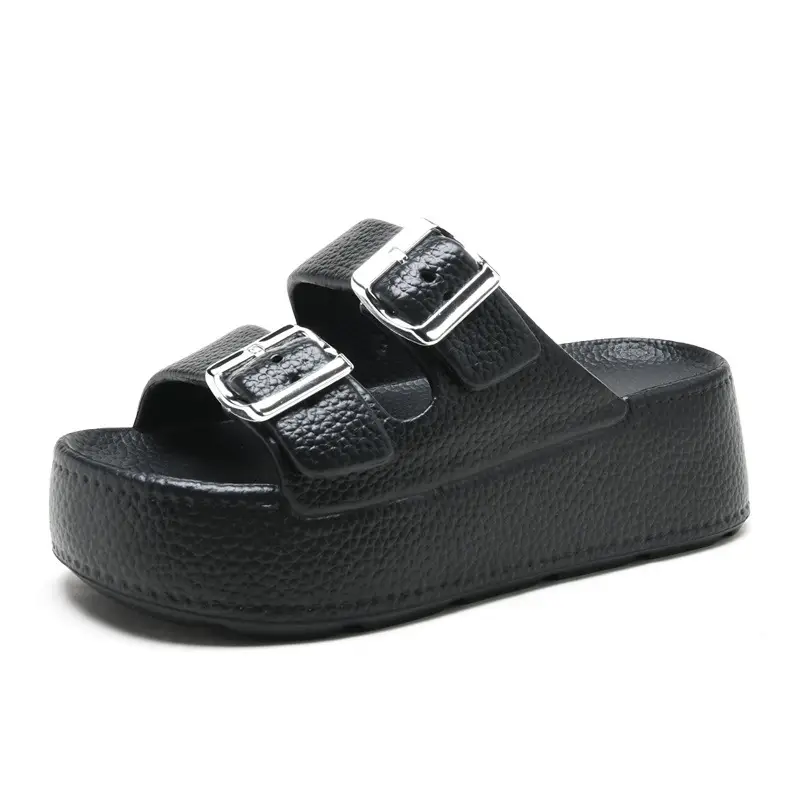 New Slippers Women's Non-slip EVA Height-raising Super Thick Bottom Home Fashion Super Soft Feeling Shit-on-Shit Wear Inside and Outside - Image 3
