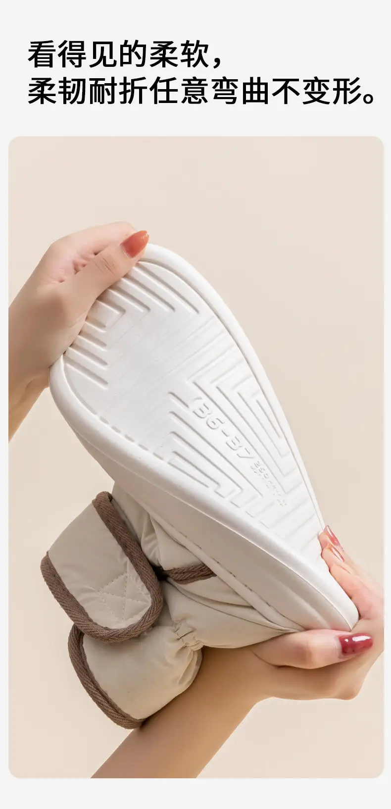 Snow Boots Waterproof Cotton Slippers Women's Winter Wearing Indoor Home Warm Thick Bottom Lovers Bag with Cotton Shoes for Men — feature 11