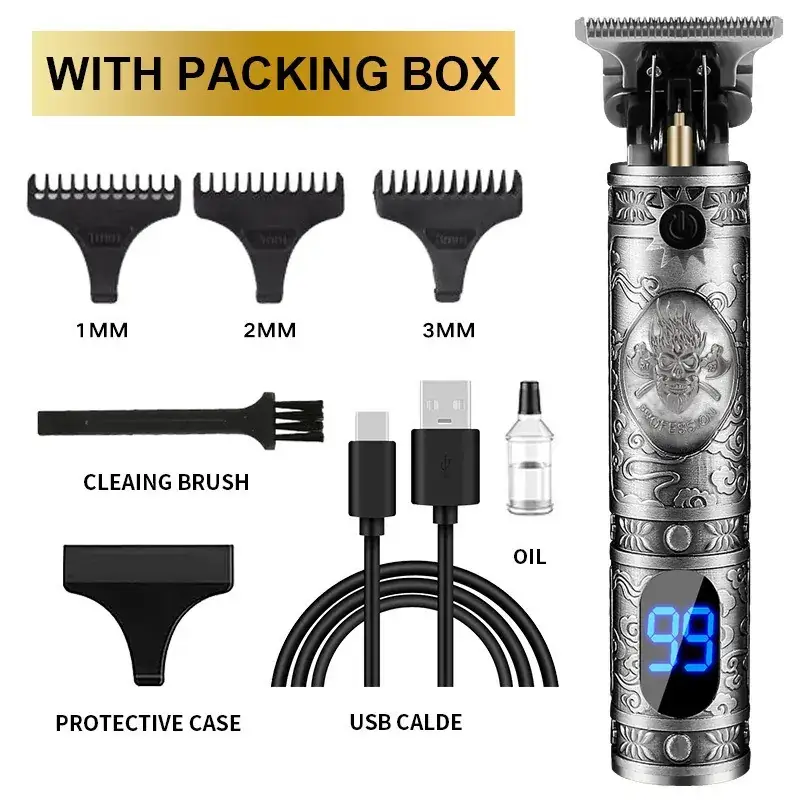 Professional Oil Hair Clipper with 7 Attachments & USB Charge - Image 2