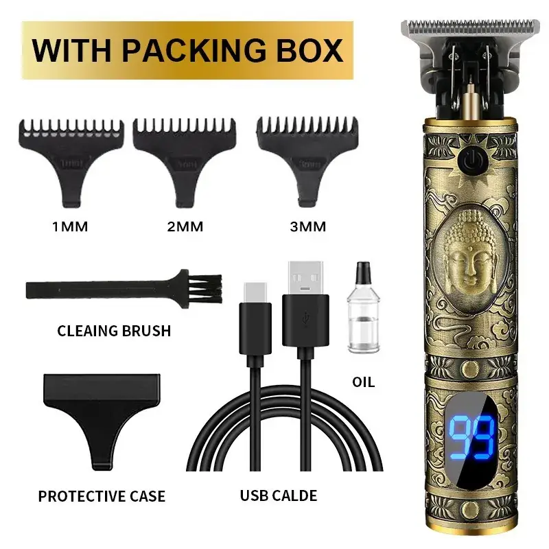 Professional Oil Hair Clipper with 7 Attachments & USB Charge - Image 5