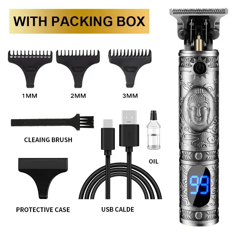Professional Oil Hair Clipper with 7 Attachments & USB Charge - Image 6