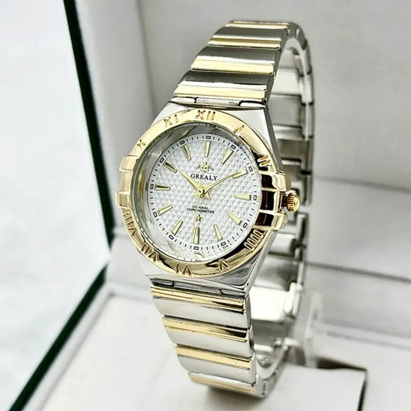 Gold Plated Waterproof Couple Watches Classic Steel Band - Image 7