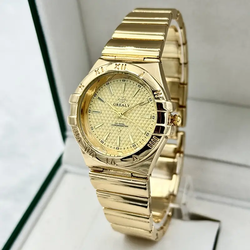 Gold Plated Waterproof Couple Watches Classic Steel Band - Image 8