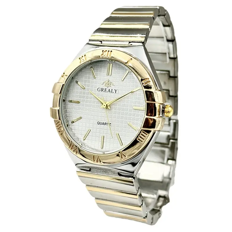 Gold Plated Waterproof Couple Watches Classic Steel Band - Image 10