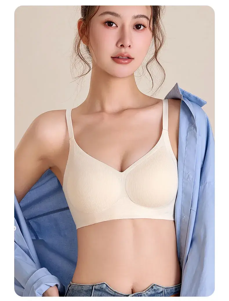 Women's No-Ring Jelly Glue Push-Up Bra Solid Color — feature 24