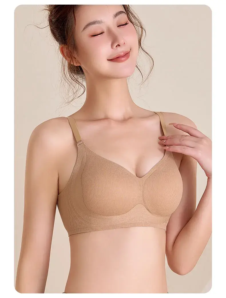 Women's No-Ring Jelly Glue Push-Up Bra Solid Color — feature 25