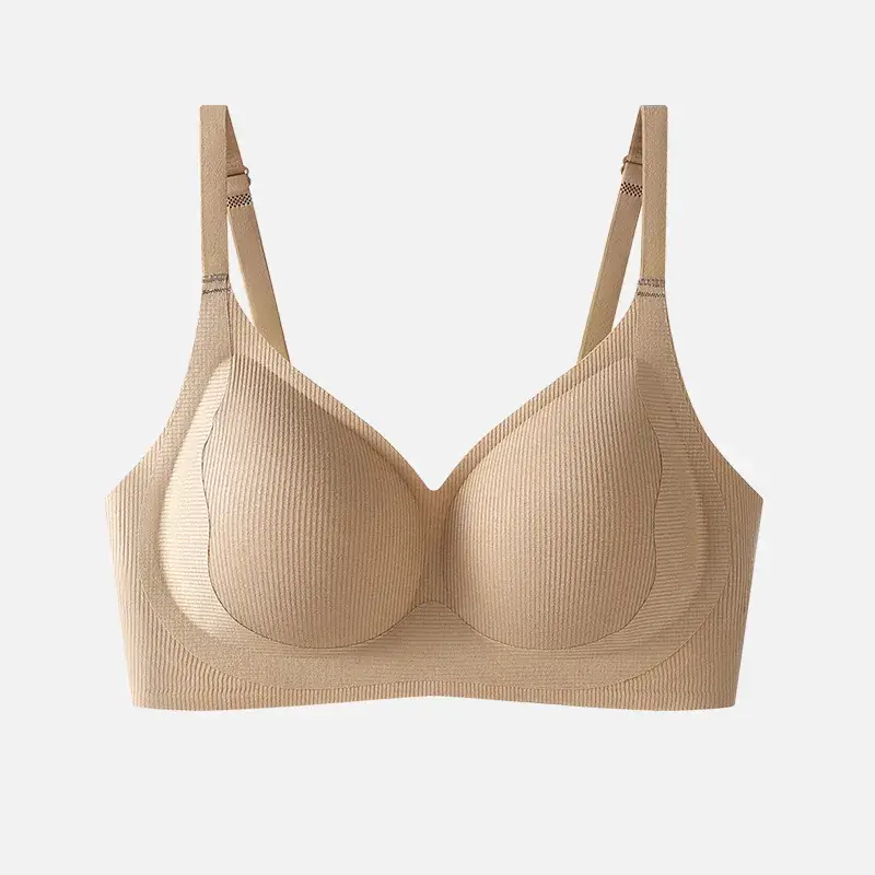 Women's No-Ring Jelly Glue Push-Up Bra Solid Color - Image 2