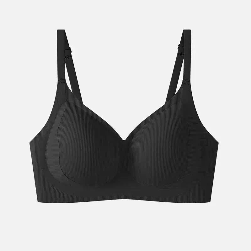 Women's No-Ring Jelly Glue Push-Up Bra Solid Color - Image 4
