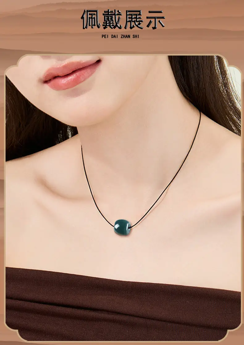Jade Pendant Deep Blue Water Passepartout Women — feature 5
