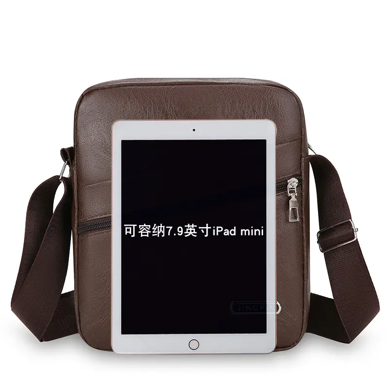 Men's Black Leather Crossbody Bag 2024 - Image 5