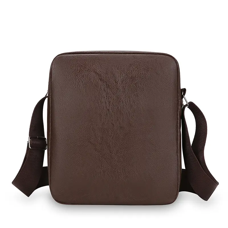 Men's Black Leather Crossbody Bag 2024 - Image 6