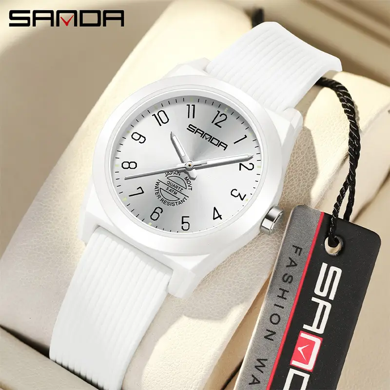 Sanda Black Quartz Watch for Men Women Middle School - Image 15