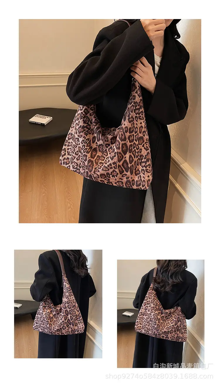 Retro Leopard Print Shoulder Bag 2026 Women — feature 8