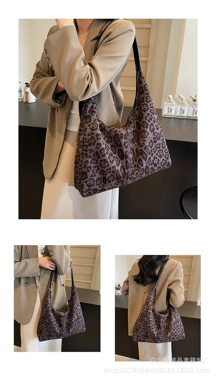 Retro Leopard Print Shoulder Bag 2026 Women — feature 9