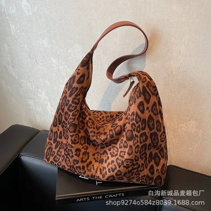 Retro Leopard Print Shoulder Bag 2026 Women - Image 3