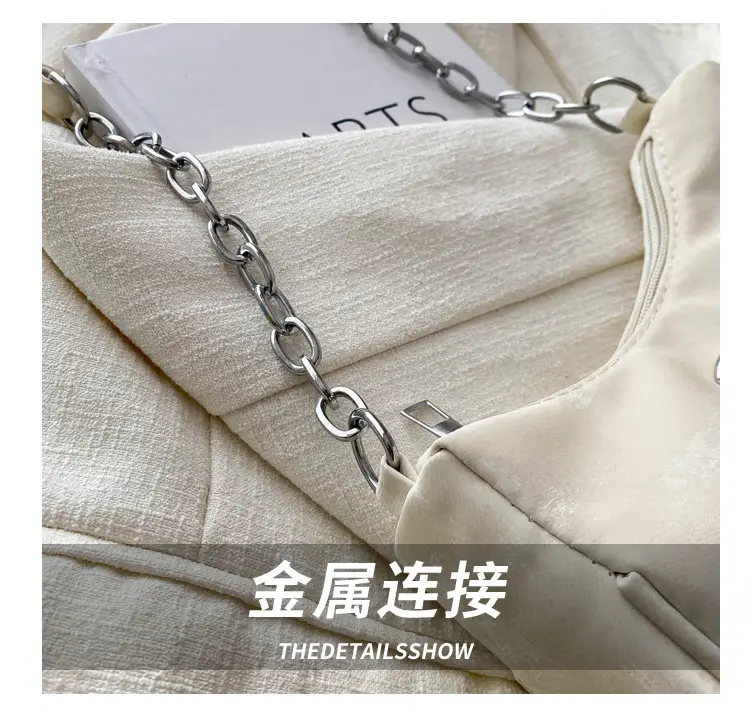 Silver Chain Bow Shoulder Bag for Women — feature 5