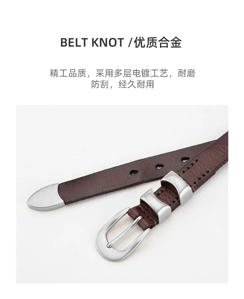 New Retro Belt Women's Top Layer Cowhide Fashion All-match Decorative Jeans Skirt American Belt Women's Cross-border — feature 6