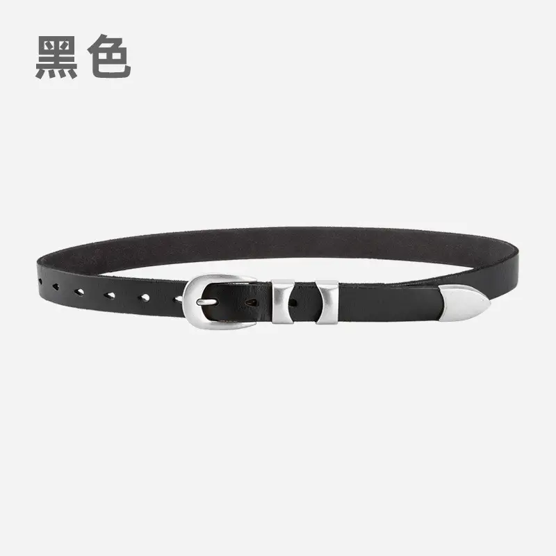 New Retro Belt Women's Top Layer Cowhide Fashion All-match Decorative Jeans Skirt American Belt Women's Cross-border - Image 2