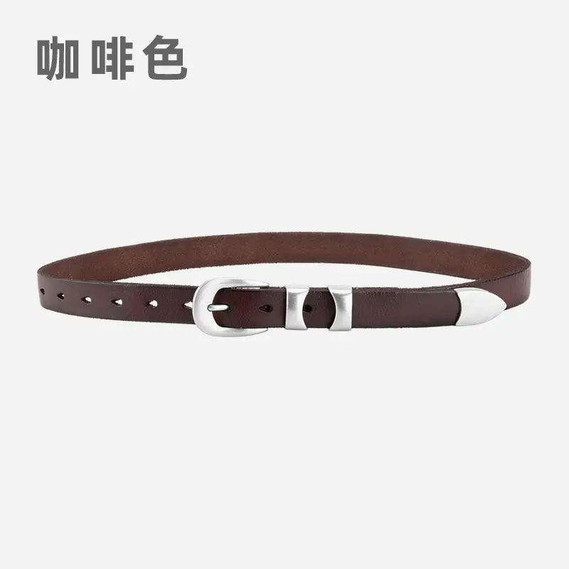 New Retro Belt Women's Top Layer Cowhide Fashion All-match Decorative Jeans Skirt American Belt Women's Cross-border - Image 3