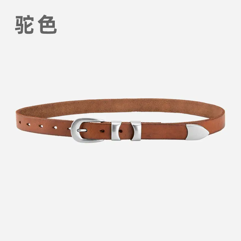 New Retro Belt Women's Top Layer Cowhide Fashion All-match Decorative Jeans Skirt American Belt Women's Cross-border - Image 4