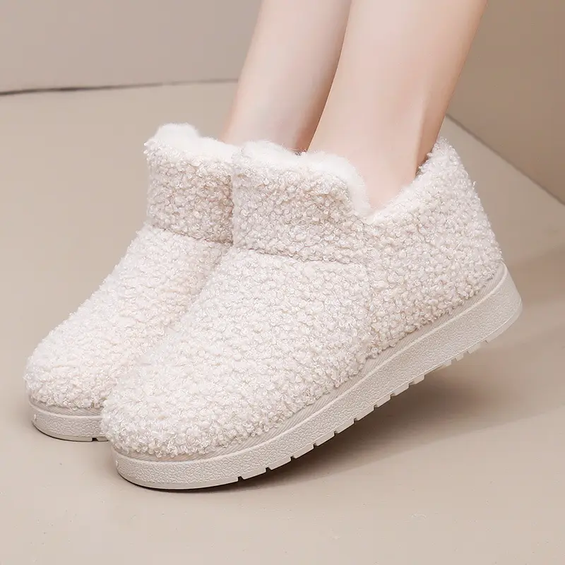 Women's 2025 Winter Black Velvet Slipper with Warm Toe - Image 4