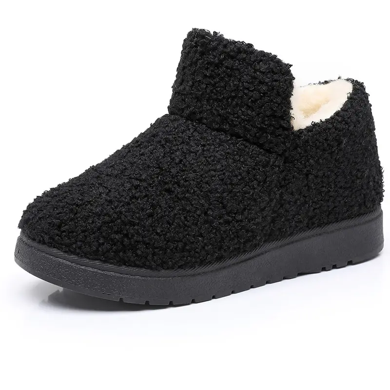 Women's 2025 Winter Black Velvet Slipper with Warm Toe - Image 7