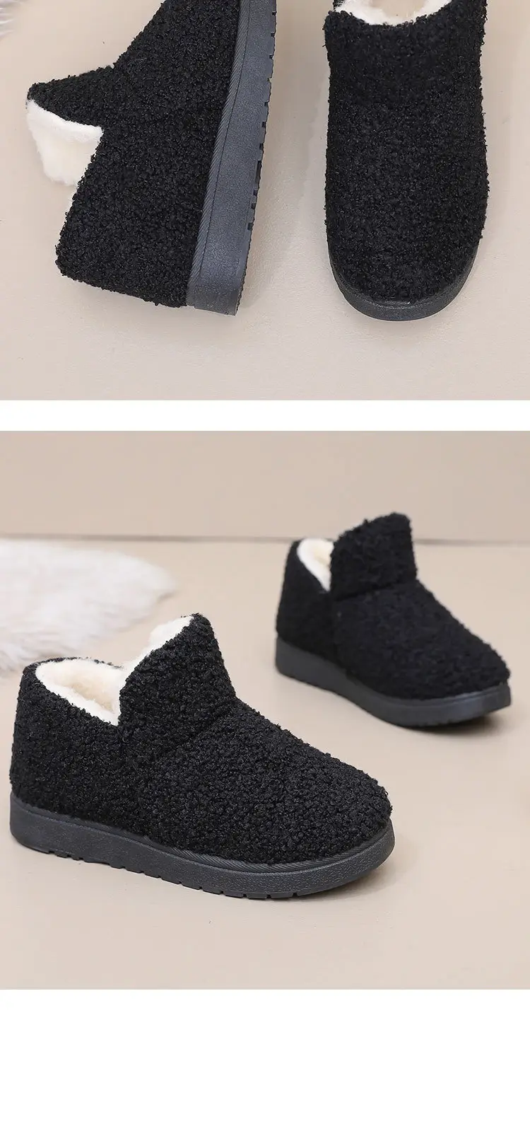 Women's 2025 Winter Black Velvet Slipper with Warm Toe — feature 22