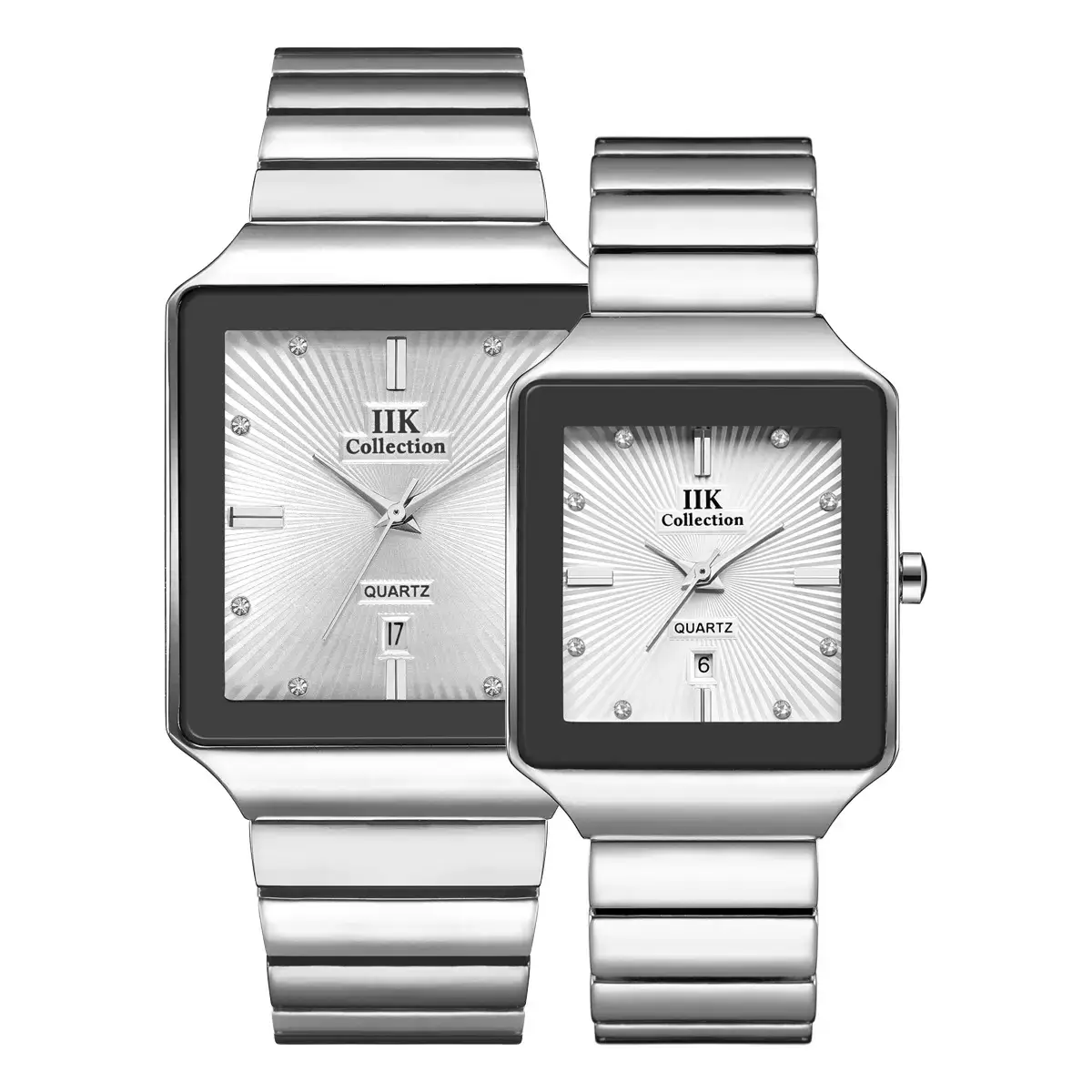 Classic Square Watch for Men with Gold Black Band - Image 11