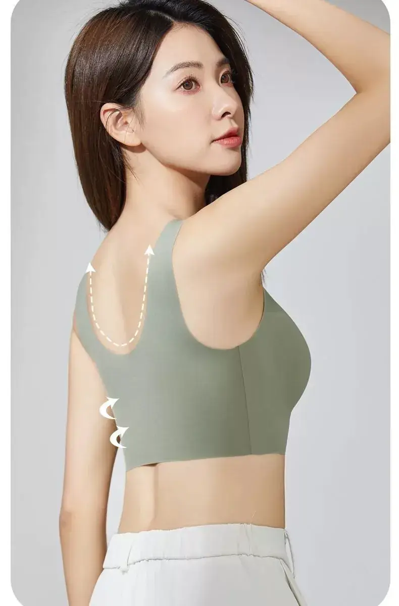 Beige Seamless Fixed Cup Bra for Large Busts — feature 4
