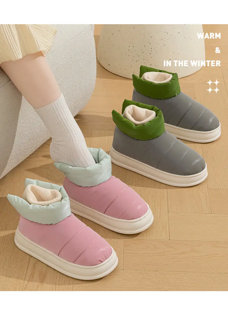 Winter High-top Cotton Shoes Women's 2024 New Household Warm Thick Bottom Waterproof Non-slip Snow Boots for Couple Men — feature 11