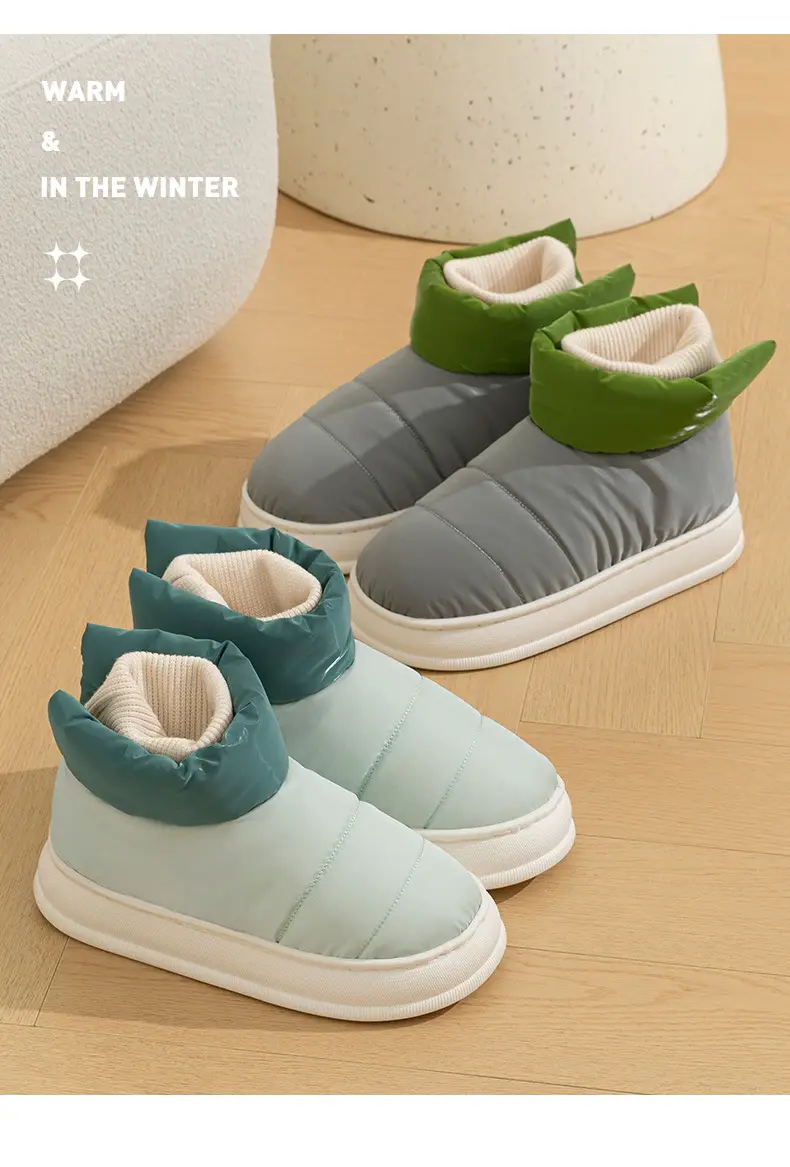 Winter High-top Cotton Shoes Women's 2024 New Household Warm Thick Bottom Waterproof Non-slip Snow Boots for Couple Men — feature 13