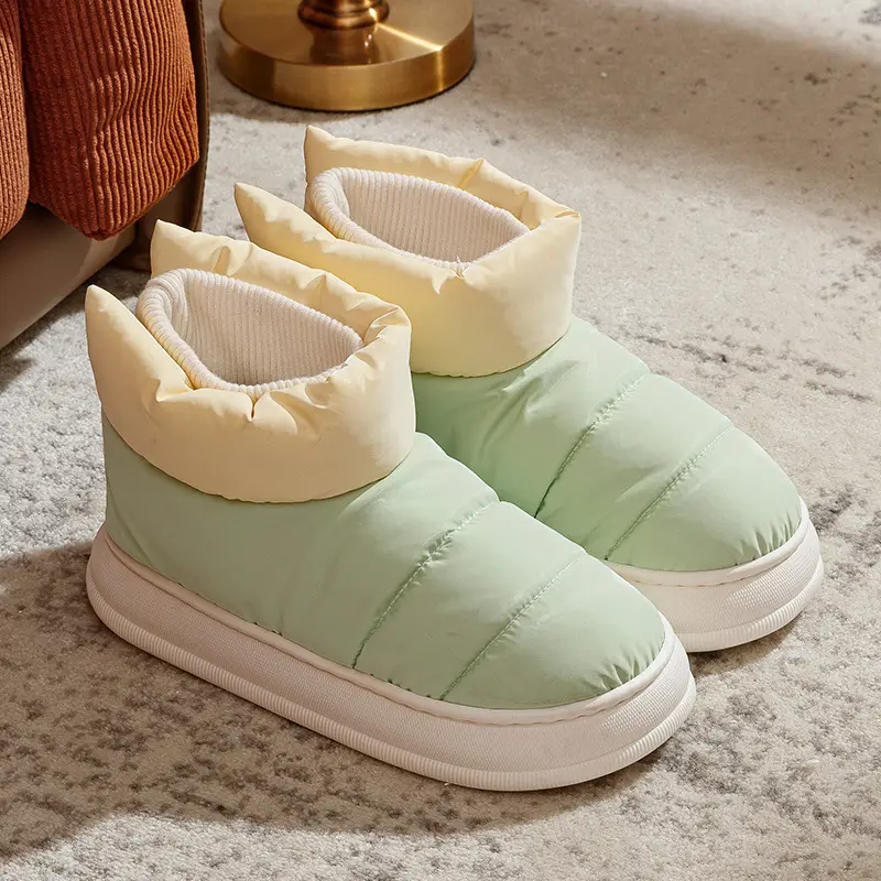 Winter High-top Cotton Shoes Women's 2024 New Household Warm Thick Bottom Waterproof Non-slip Snow Boots for Couple Men - Image 3