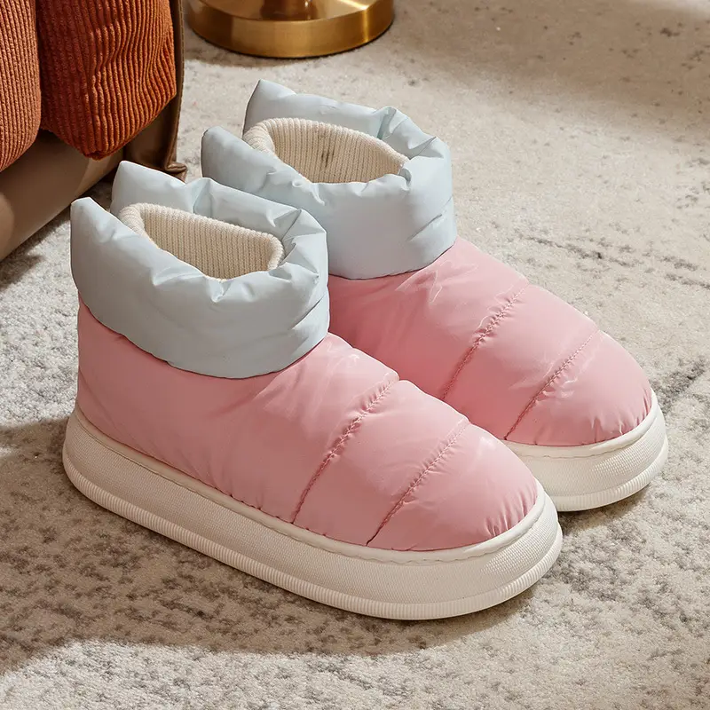 Winter High-top Cotton Shoes Women's 2024 New Household Warm Thick Bottom Waterproof Non-slip Snow Boots for Couple Men - Image 5