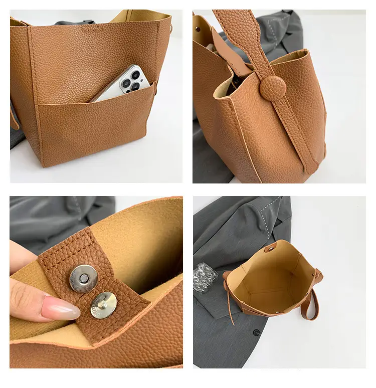 Beige Stitched Shoulder Bag for Women — feature 10