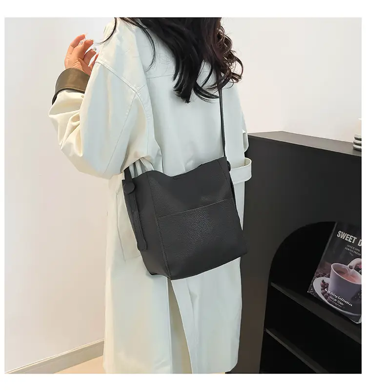 Beige Stitched Shoulder Bag for Women — feature 11