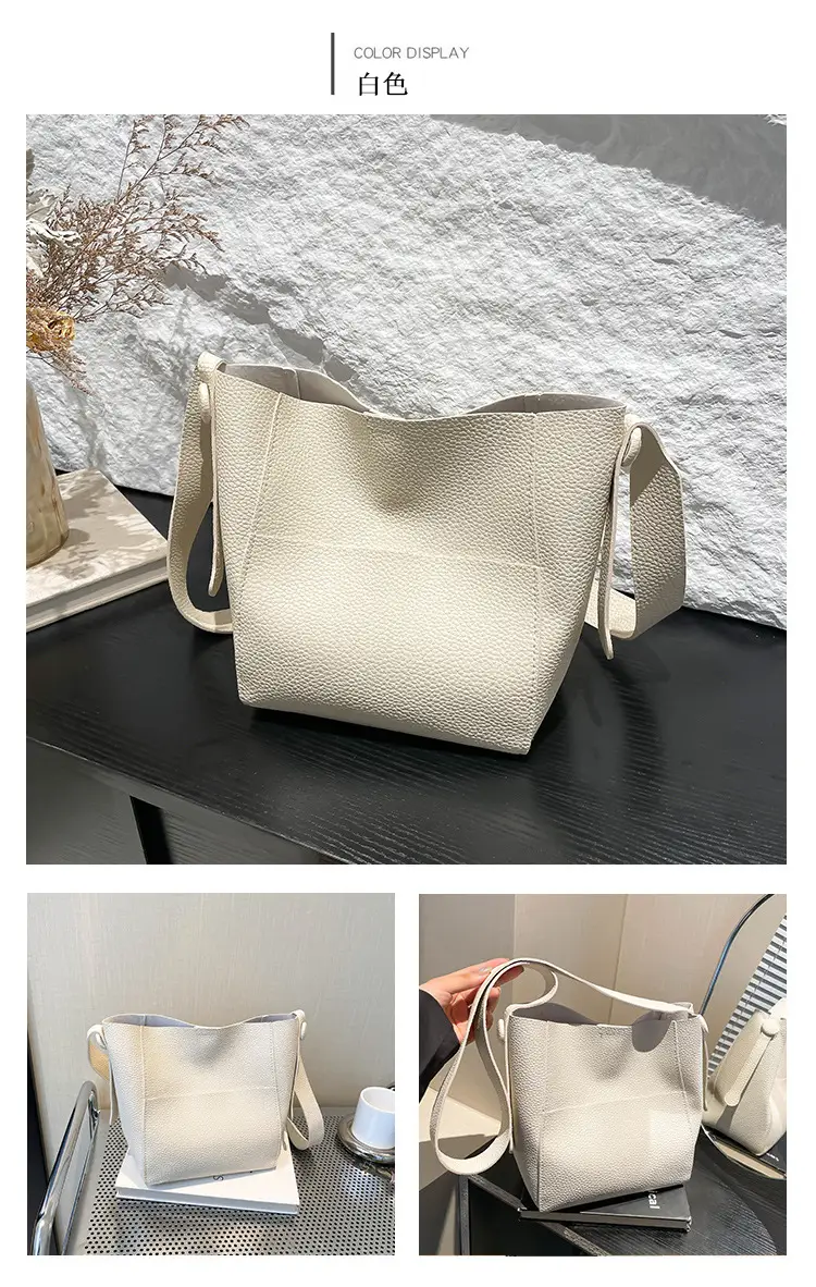 Beige Stitched Shoulder Bag for Women — feature 24