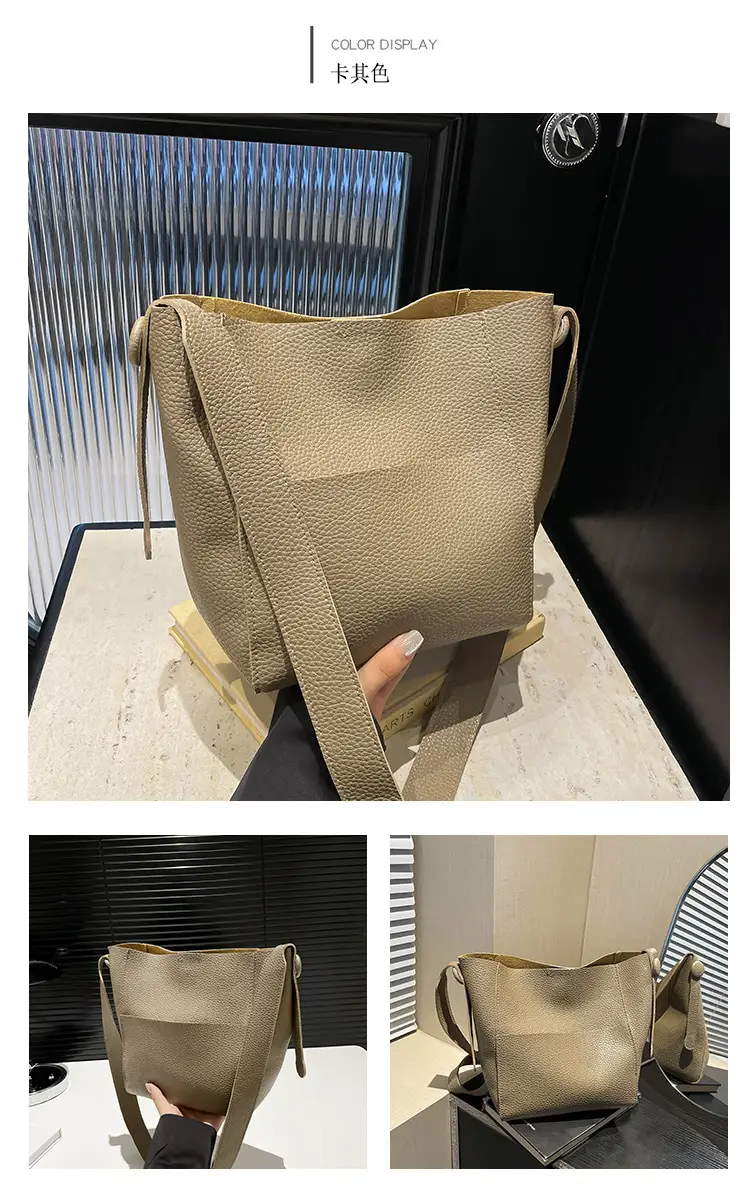 Beige Stitched Shoulder Bag for Women — feature 25