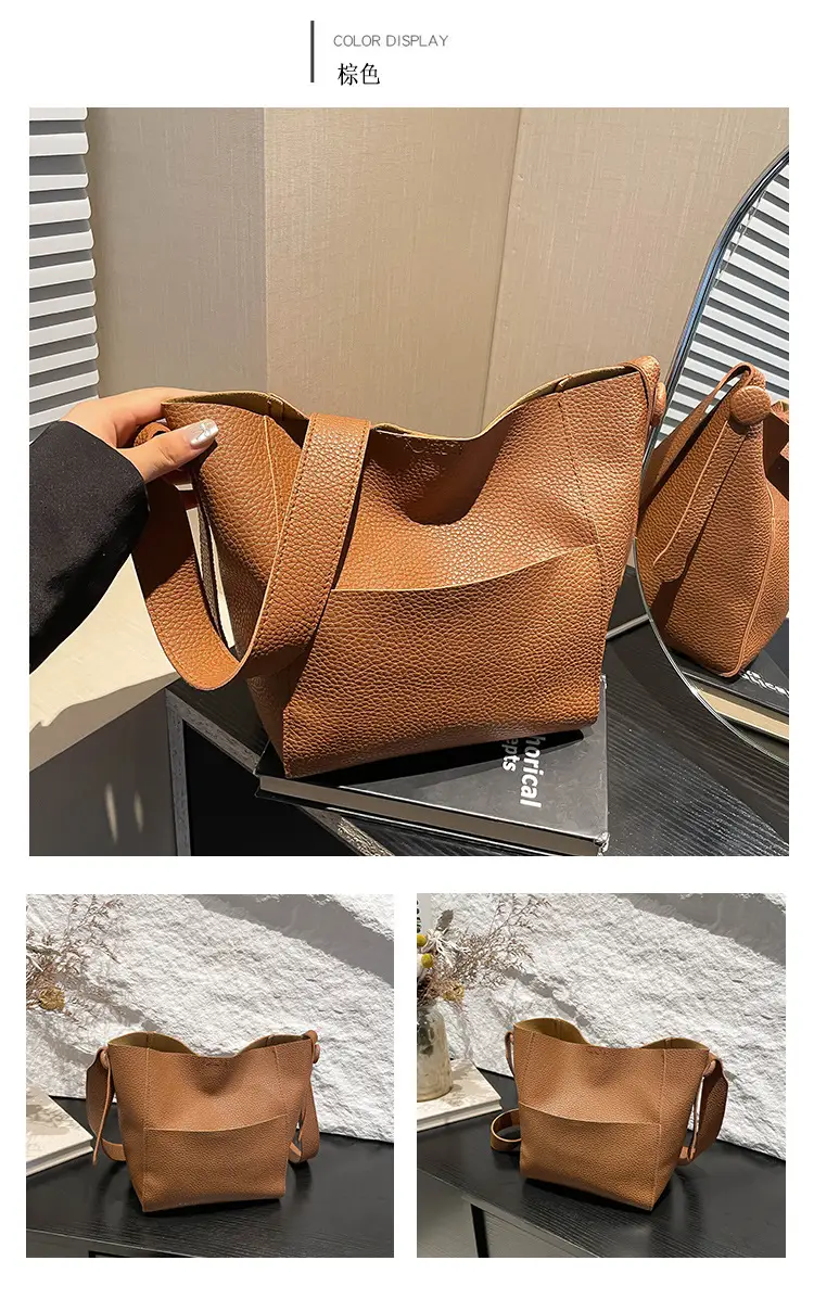 Beige Stitched Shoulder Bag for Women — feature 26