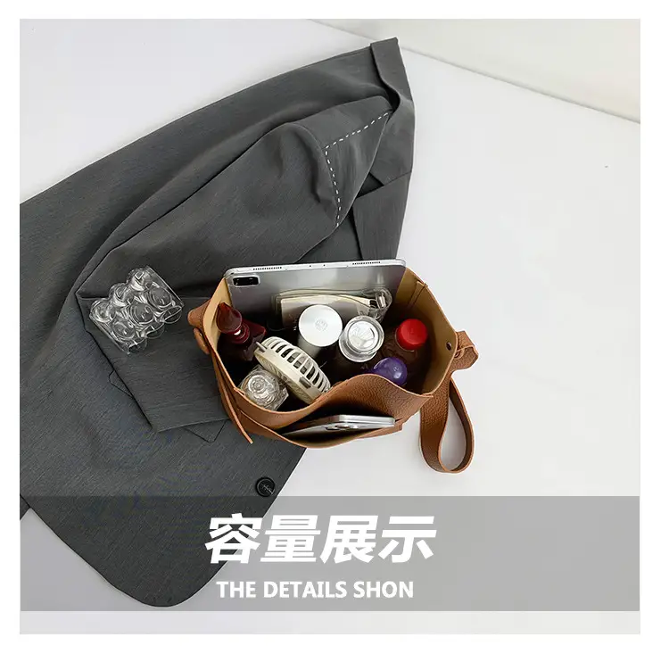 Beige Stitched Shoulder Bag for Women — feature 7