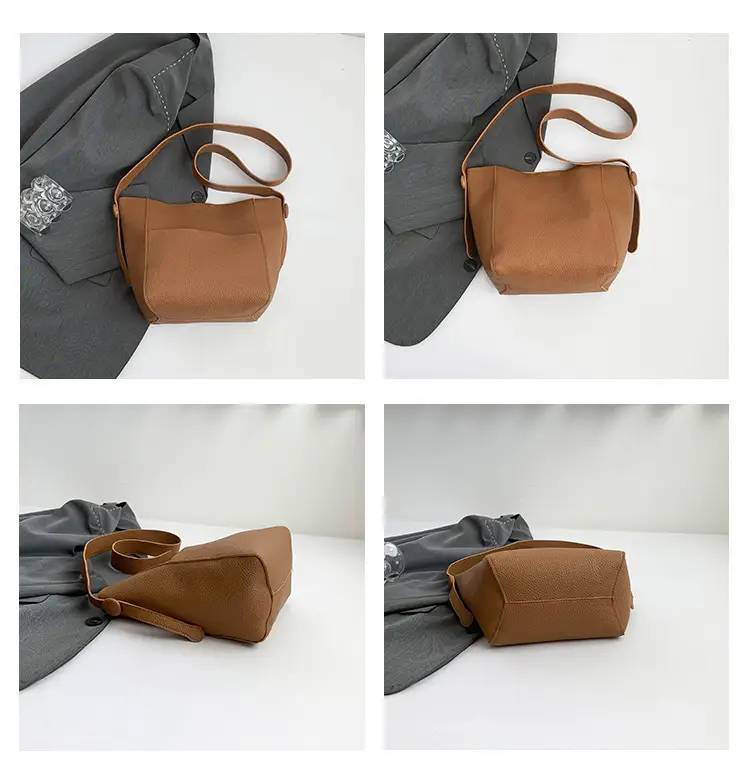 Beige Stitched Shoulder Bag for Women — feature 9